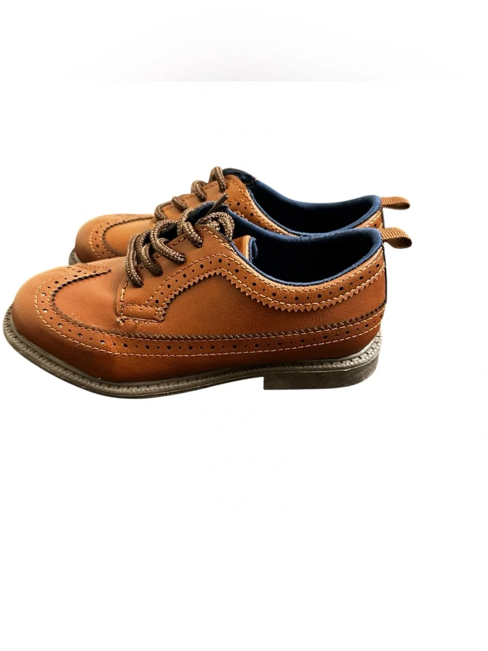 Boys Classic Wingtip Leather Brogues - Tan